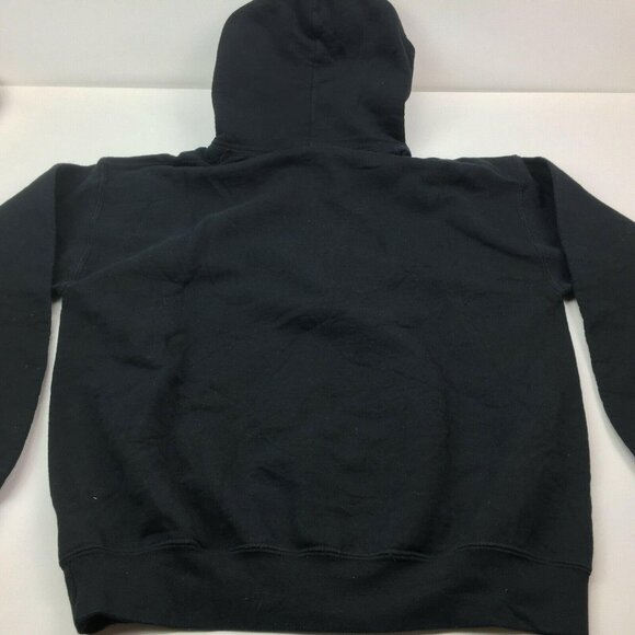 Gildan Mens Dawgs Black Hoodie Pullover Kangaroo Pocket Size Medium - Picture 3 of 4